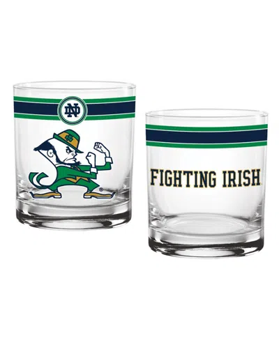 Indigo Falls Notre Dame Fighting Irish 14oz. Classic Glass, Set Of 2 In Transparent