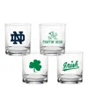 Indigo Falls Notre Dame Fighting Irish 4-pack Collector's 14oz. Rocks Glass Set In No Color