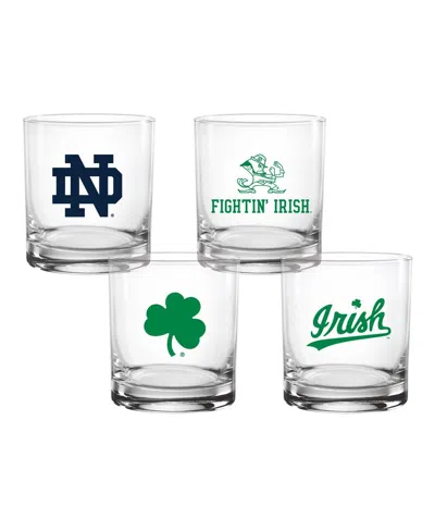 Indigo Falls Notre Dame Fighting Irish 4-pack Collector's 14oz. Rocks Glass Set In No Color
