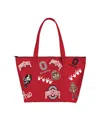 Indigo Falls Ohio State Buckeyes Medley Weekender Tote Bag In Transparent