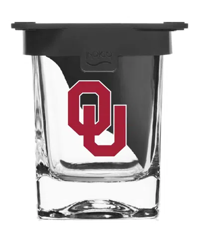 Indigo Falls Oklahoma Sooners 10 oz Ice Wedge Glass In Clear,black
