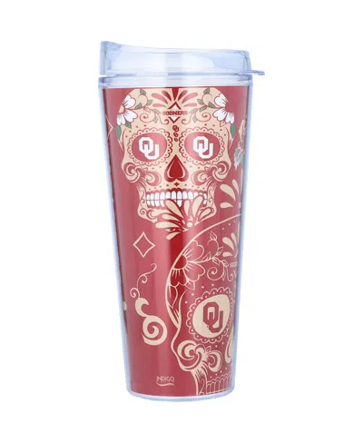 Indigo Falls Oklahoma Sooners 22 oz Dia De Los Muertos Tumbler In Red