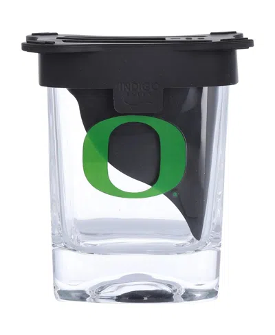 Indigo Falls Oregon Ducks 10oz. Ice Wedge Glass In Transparent