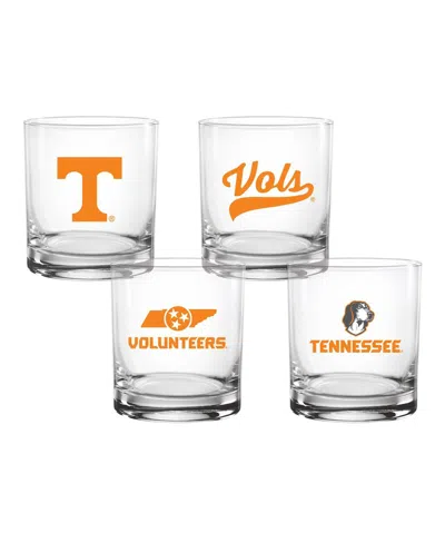 Indigo Falls Tennessee Volunteers Collector's 14oz. Rocks Glasses, Set Of 4 In No Color