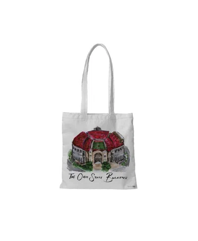 Indigo Falls White Ohio State Buckeyes Laura Wilcox Designs Tote Bag