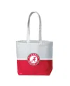 Indigo Falls Women's Alabama Crimson Tide Half Block Daily Grind Tote In White,red