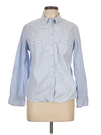 Pre-owned Indigo Long Sleeve Button Down Shirt In Blue