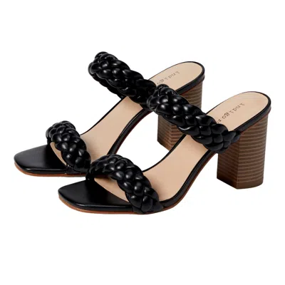 Indigo Rd Aleks Sandals Women Black Slip On Square Toe Block Heel Htat316 In Multi