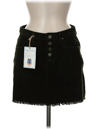 Pre-owned Indigo Rein Denim Skirt In Black