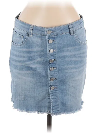 Pre-owned Indigo Rein Denim Skirt In Blue