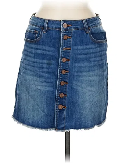 Pre-owned Indigo Rein Denim Skirt In Blue