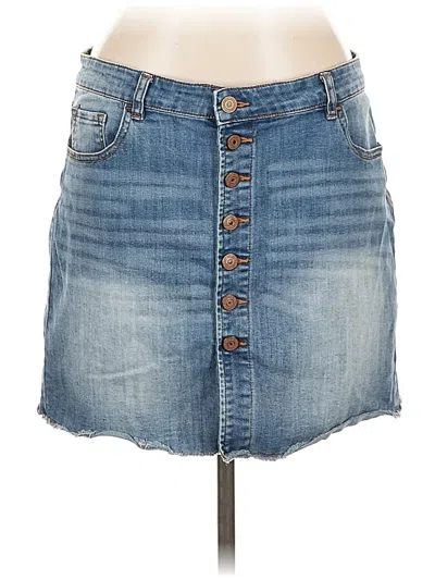 Pre-owned Indigo Rein Denim Skirt In Blue