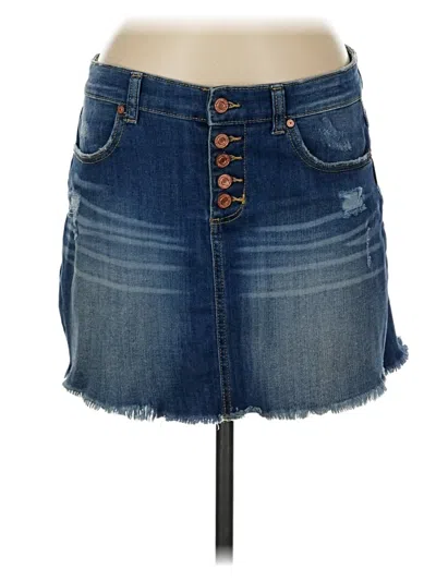 Pre-owned Indigo Rein Denim Skirt In Blue