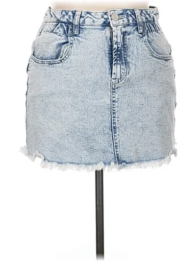 Pre-owned Indigo Rein Denim Skirt In Blue