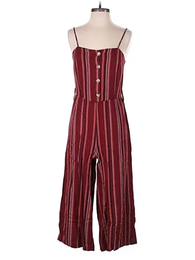 Pre-owned Indigo Rein Jumpsuit In Burgundy
