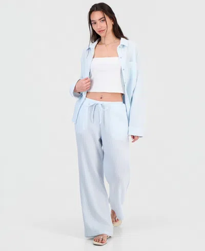 Indigo Rein Juniors' Cotton Gauze Shirt In Blue