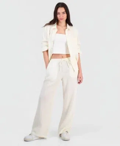 Indigo Rein Juniors Cotton Gauze Shirt Drawstring Beach Pants In White