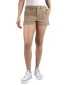 Indigo Rein Juniors' High-rise Utility-pocket Shorts In Khaki