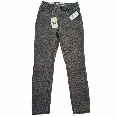 Indigo Rein Women's Animal Print Jeans In Green Animal Print In Black