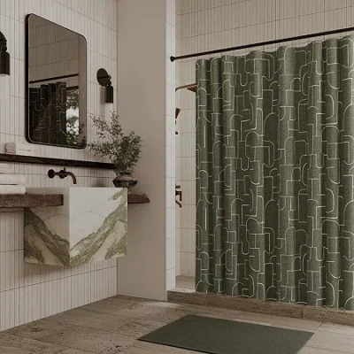 Indigo Road By Egypt Sherrod Aeson Shower Curtain In Green