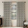 Indigo Road By Egypt Sherrod Block Leaf Back Tab 100% Blackout Single Curtain Panel In Gray