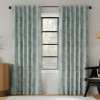Indigo Road By Egypt Sherrod Coppa Leaf Motif Magnetic Closure Back Tab 100% Blackout Single Curtain Panel In Green