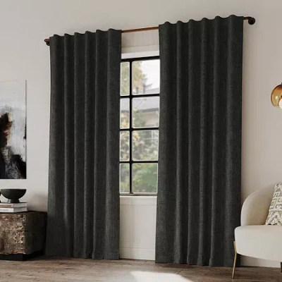 Indigo Road By Egypt Sherrod Halden Back Tab 100% Blackout Single Curtain Panel In Gray