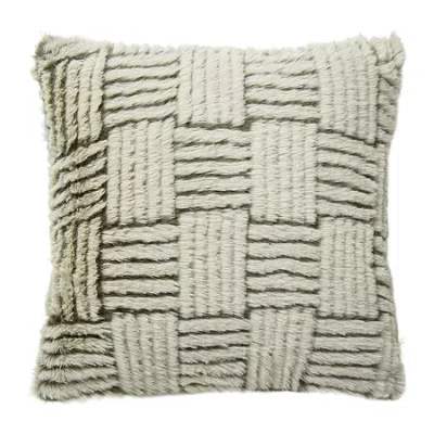 Indigo Road By Egypt Sherrod Sandova Faux Fur Square Throw Pillow In Green