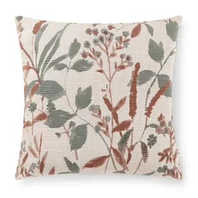 Indigo Road By Egypt Sherrod Tani Watercolor Botanical 100% Cotton Square Throw Pillow In Green