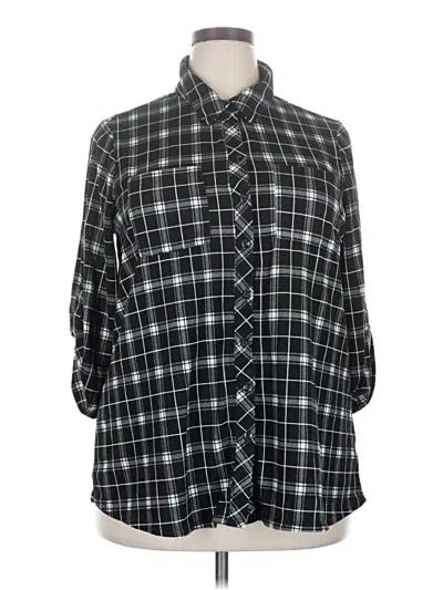 Pre-owned Indigo Rose 3/4 Sleeve Blouse In Black