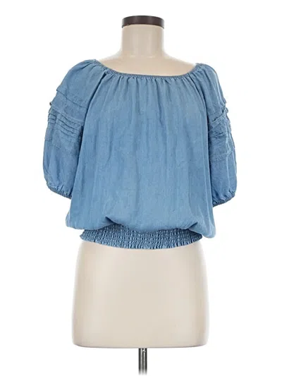 Pre-owned Indigo Rose 3/4 Sleeve Blouse In Blue
