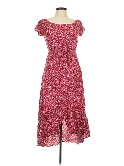 Pre-owned Indigo Rose Casual Dress In Burgundy