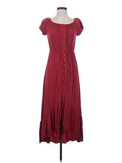 Pre-owned Indigo Rose Casual Dress In Burgundy