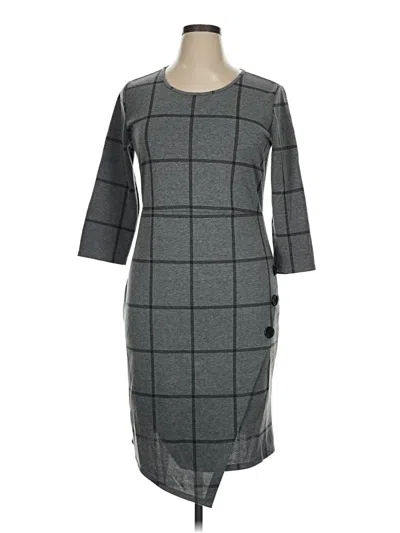 Pre-owned Indigo Rose Casual Dress In Gray
