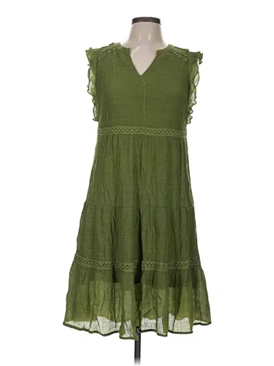 Pre-owned Indigo Rose Casual Dress In Green