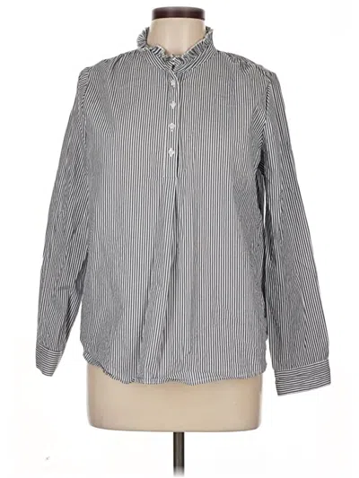 Pre-owned Indigo Rose Long Sleeve Blouse In Gray
