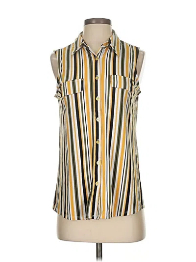 Pre-owned Indigo Rose Sleeveless Button Down Shirt In Yellow