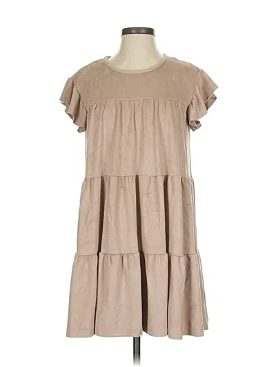 Pre-owned Indigo Soul Casual Dress In Brown