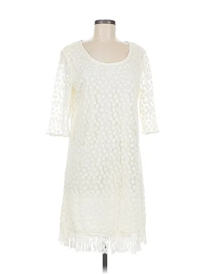 Pre-owned Indigo Soul Casual Dress In White
