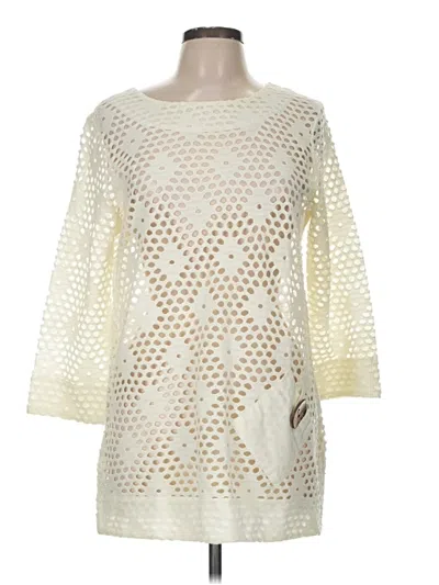 Pre-owned Indigo Soul Pullover Sweater In White