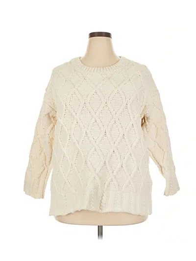 Pre-owned Indigo Soul Pullover Sweater In White