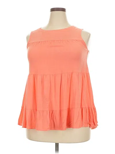 Pre-owned Indigo Soul Sleeveless Blouse In Orange