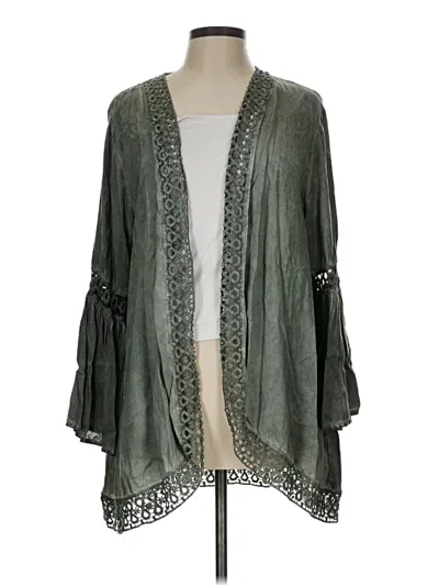 Pre-owned Indigo Thread Co. Cardigan Sweater In Green