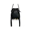 Indigolush Women's Black Freyja Leather Bag Smooth