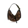 Indigolush Women's Black Wild Mini Hobo Tiger