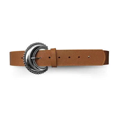 Indigolush Women's Brown Boheme Camel Silver Belt