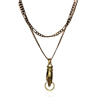 Indigolush Women's Gold Maxi Gilded Lure Necklace