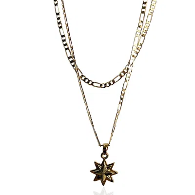 Indigolush Women's Gold Maxi Sirius Star Necklace