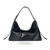Indigolush Women's Hobo Muse Adjustable Hand Shaped Leather Bag Black