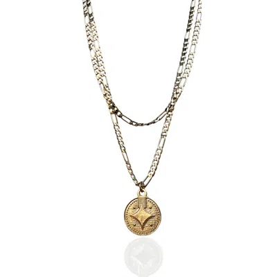 Indigolush Women's Maxi Coin Gold Necklace
